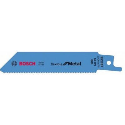 2 lames de scie sabre métal Bosch S 522 EF BIM, 100 mm, 18 TPI
