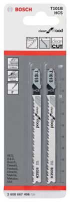 2 lames de scie sauteuse T droite propre Bosch Bois
