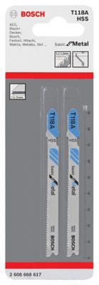 2 lames de scie sauteuse T droite propre Bosch Métal