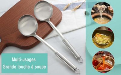 2 Louche à Soupe en Acier Inoxydable