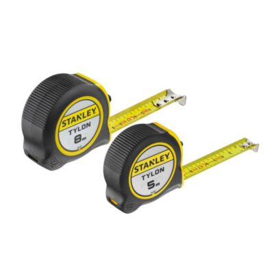2 Mètres rubans mesures - mesure L.5m et L.8m - magnétique - marquage simple face - Stanley Tylon 30-657