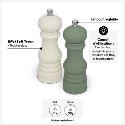 2 moulins à épices Sensia 14,5cm - Multicolore- 5five