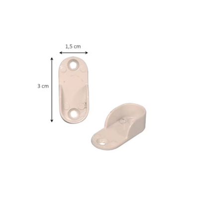 2 naissances blanche pour tringle de penderie 3 x 1,5 cm