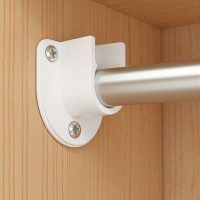 2 naissances plastique blanc pour tringle de penderie Ø2 cm