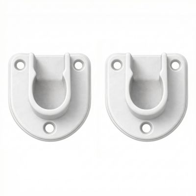 2 naissances plastique blanc pour tringle de penderie Ø2 cm