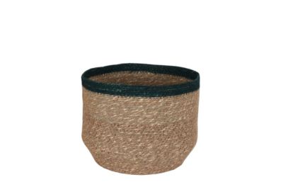 2 Paniers de rangement Ornami beige et vert taille S et M