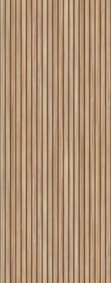 2 Panneaux muraux de salle de bains effet chêne tasseaux verticaux, l.100 x H.255 cm, Schulte Décodesign Japandi