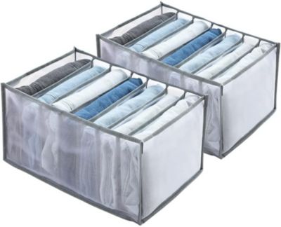 2 pcs Boîte de Rangement Pour Jeans Organisateur de Tiroir Organisateur de Vêtements Convient Pour le Stockage de Vêtements