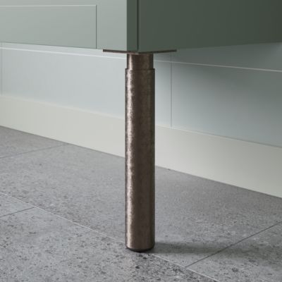 2 pieds ronds réglables en étain H.23 x l.3,8 cm GoodHome Portloe