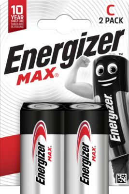 2 Piles alcalines LR14 Max C Energizer