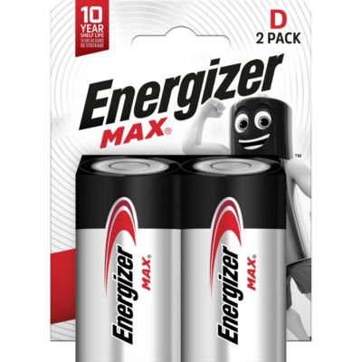 2 Piles alcalines LR20 Max D Energizer