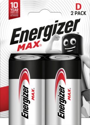 2 Piles alcalines LR20 Max D Energizer