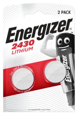 2 piles bouton lithium 2430 Energizer 3V