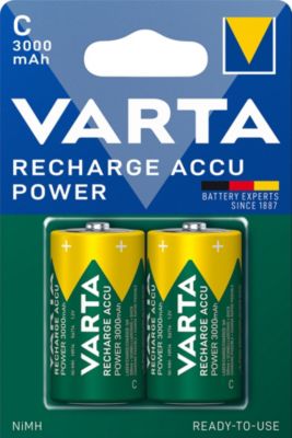 2 Piles rechargeables Ni-MH C (HR14) Varta