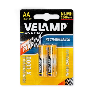 2 piles rechargeables ni-mh stilo AA 2600 mAh
