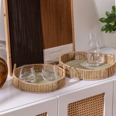 2 plateaux "Ali" D35x11cm - Atmosphera Créateur d'intérieur