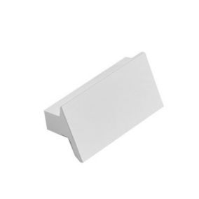 2 poignées obliques de meuble petit modèle aluminium blanc FORM Darwin 6,8 cm