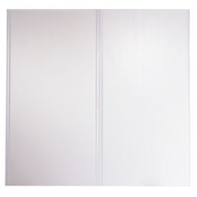 2 portes de placard coulissantes Blizz blanc veiné 120 x 120 cm