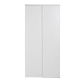 2 portes de placard coulissantes Blizz blanc veiné 120 x 246 cm