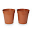 2 pots ronds plastique Verve Lei terracotta ø27 x h.27 cm