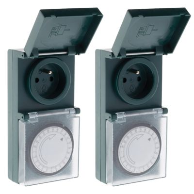 2 programmateurs jardin mécaniques étanches Otio