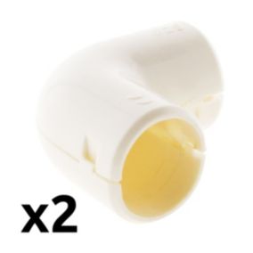 2 équerres IRL diamètre 25mm blanc Zenitech