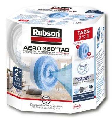 Recharges pour absorbeur d'humidité Aéro 360° par 6 RUBSON, 383692, Peinture et droguerie