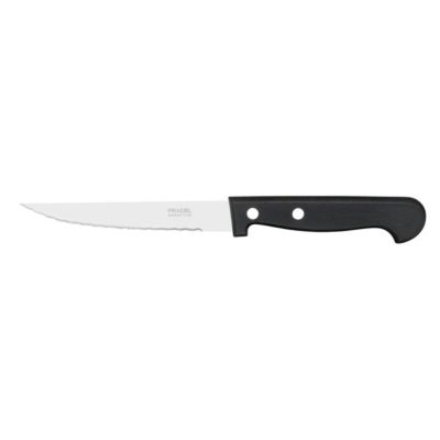 2 rivets - Lot de 12 couteaux steak Inox et Noir - Polypro par Pradel Essentiel