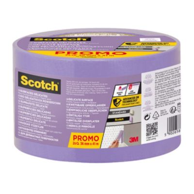 2 Rubans de Masquage surface Delicates ScotchBlue™ violet 36 mm x 41 m