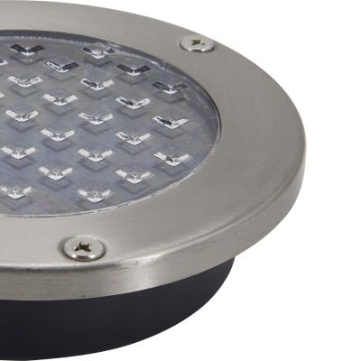 2 spots encastrable solaire Glend IP65 GoodHome lumière bleue