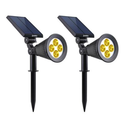2 Spots solaires projecteurs SPIKY Blanc chaud 100LM