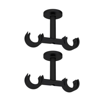Cozlly Supports De Tringle à Rideaux, Lot De 2 Double Supports Pour Tringle A Rideaux Support Tringle Penderie Pour La Maison