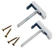 2 supports blancs pour fenêtre en PVC
