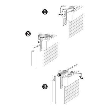 2 supports blancs pour fenêtre en PVC