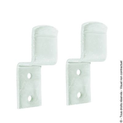 2 supports de barre de garage Afbat acier zingué jaune