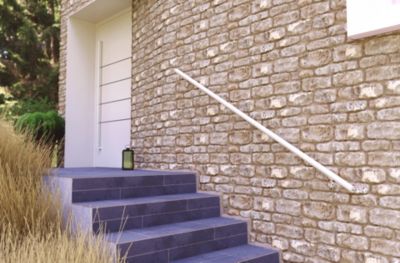 2 supports muraux + fixations pour rampe d’escalier blanc Alumin'home