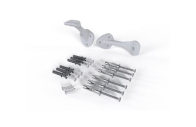2 supports muraux + fixations pour rampe d’escalier gris clair Alumin'home