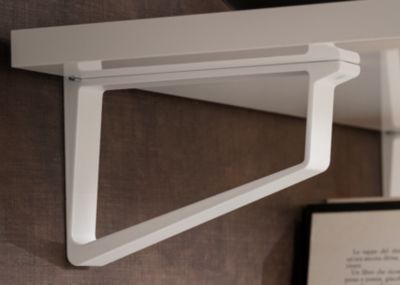 2 supports pour étagère Oderzo blanc mat