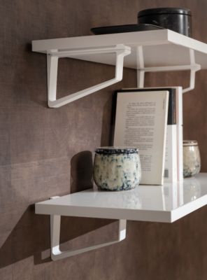 2 supports pour étagère Oderzo blanc mat