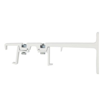 2 supports pour rail rideau 24 x 16 mm blanc double avancée 120 mm Mobois