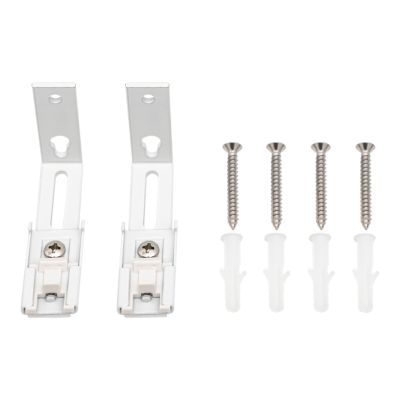 2 supports pour rail simple Millet blanc GoodHome