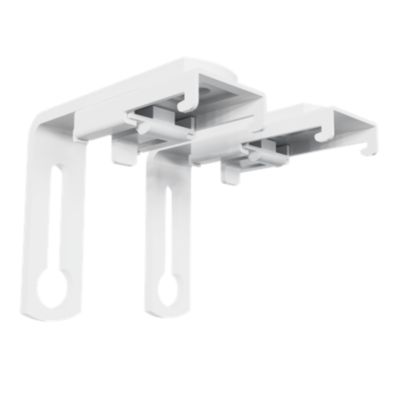 2 supports pour rail simple Millet blanc GoodHome
