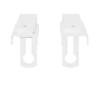 2 supports pour rail simple Millet blanc GoodHome