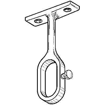 2 supports pour tingle de penderie ovale 3 x 1,5 cm