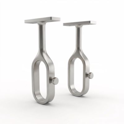 2 supports pour tingle de penderie ovale 3 x 1,5 cm