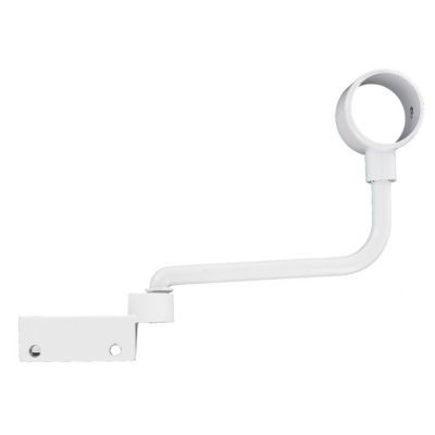 Lot de 2 Supports de Rideaux sans perçage pour Tringle à Rideaux Blanc.