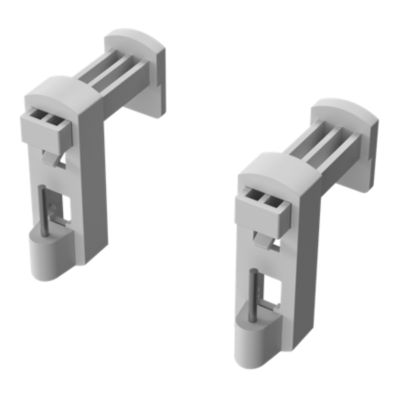 2 Supports sans perçage Nisis Goodhome blanc