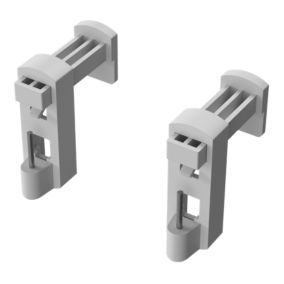 2 Supports sans perçage Nisis Goodhome blanc