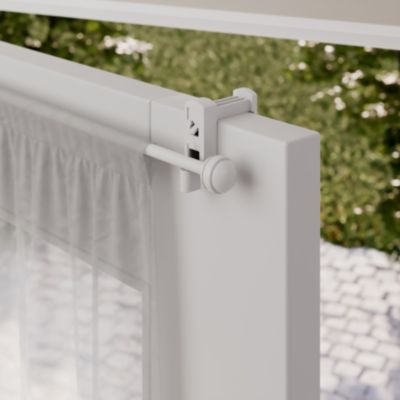 2 Supports sans perçage Nisis Goodhome blanc