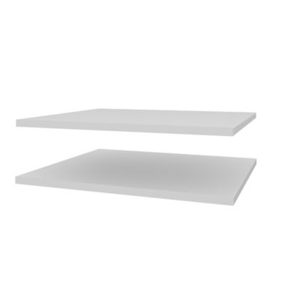 2 Tablettes Blanches Form Darwin 50 X 55 X 1 8 Cm Castorama